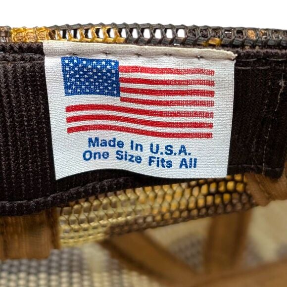 Vintage Men's Snapback Hat Ducks Unlimited Sponsor‎ Cap Hunting Camo 80s Trucker - Picture 6 of 8